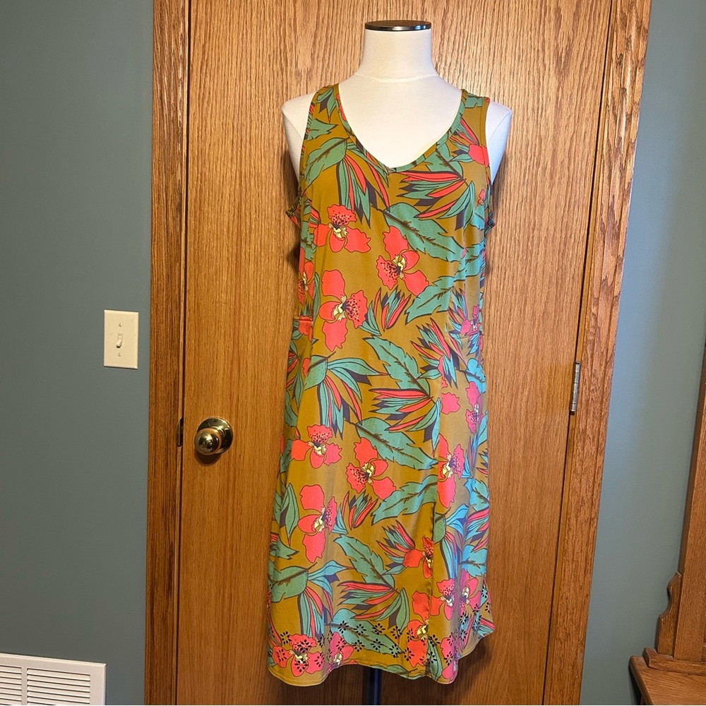 Toad &‎ Co Dress Women's
Large Sleeveless A-Line
Tropical Floral Print Vacation